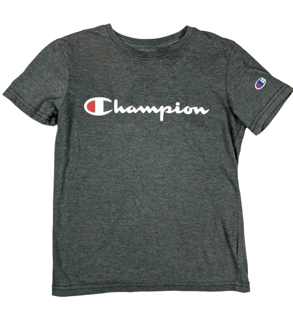 Champion Women's Athleticwear Crew Neck Logo Gray Heather Tee T-Shirt Size S
